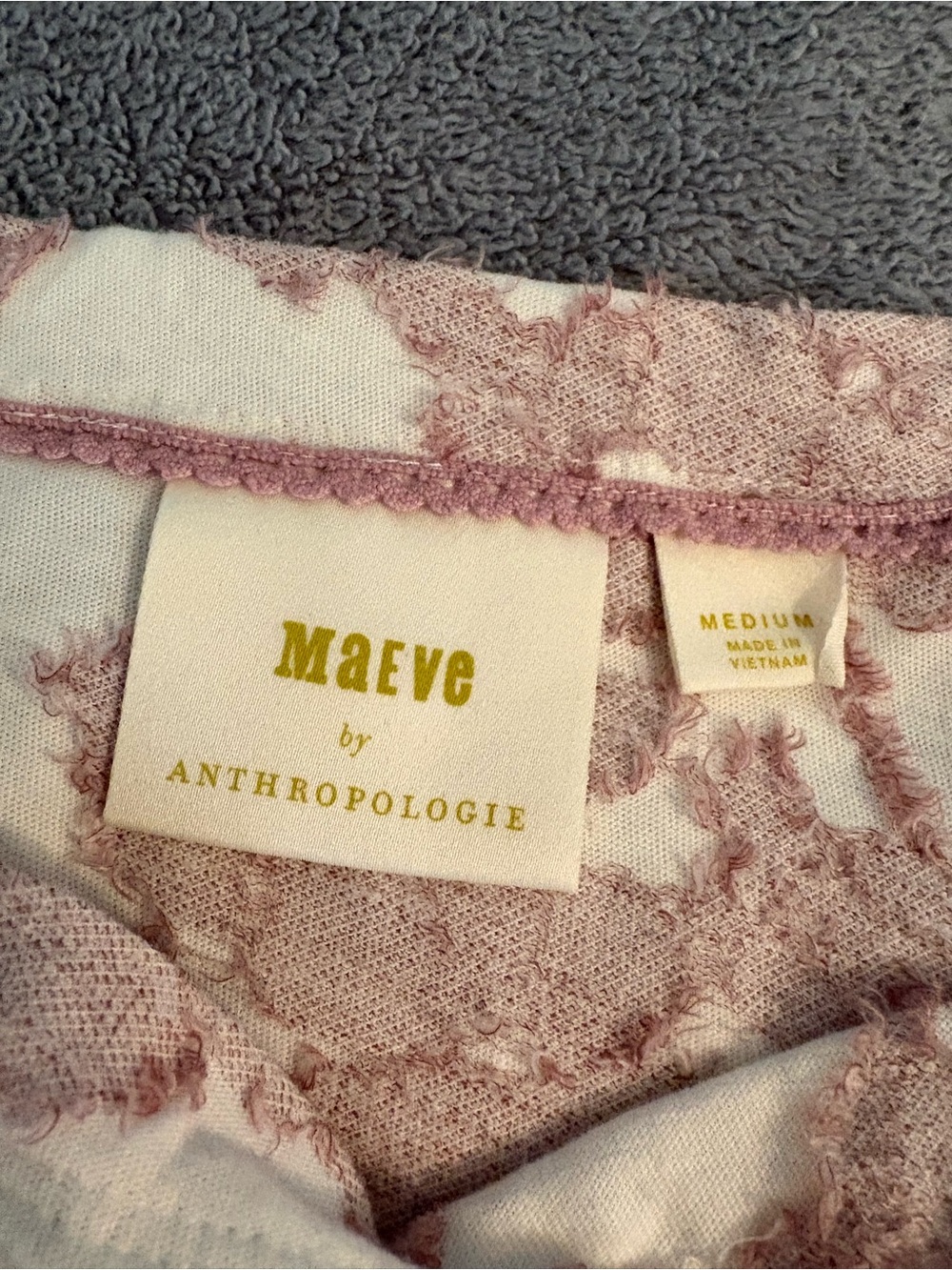 Maeve By Anthropologie Batia Textured Babydoll Peasant Top Puff Sleeves M Print - Picture 4 of 8